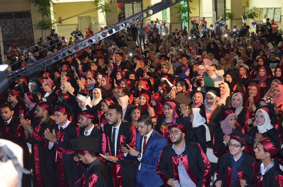 كلية الآداب بجامعة المنصورة تحتفل بتخرج الدفعة 36 للعام الدراسى 2017 - 2018 م