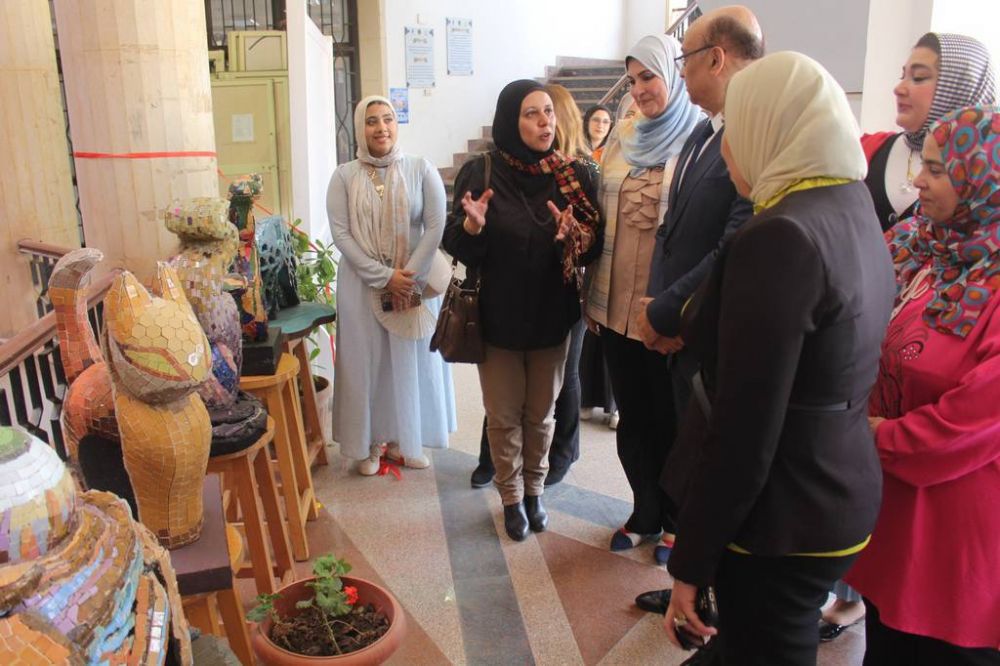 جامعة المنصورة تفتتح معرض أعمال طلاب قسم الديكور بكلية الفنون الجميلة